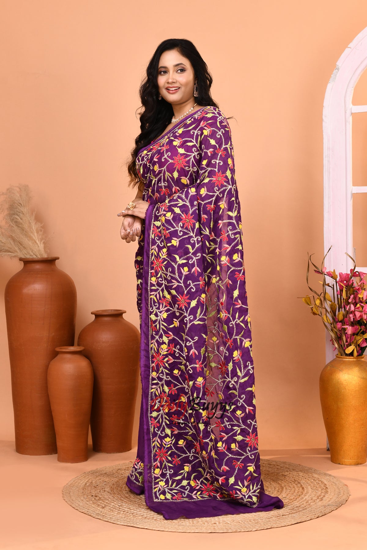 Exclusive Designer Embroidery Saree with Blouse piece