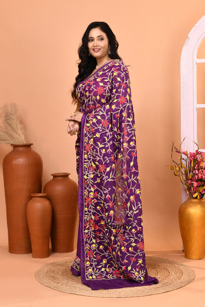 Exclusive Designer Embroidery Saree with Blouse piece