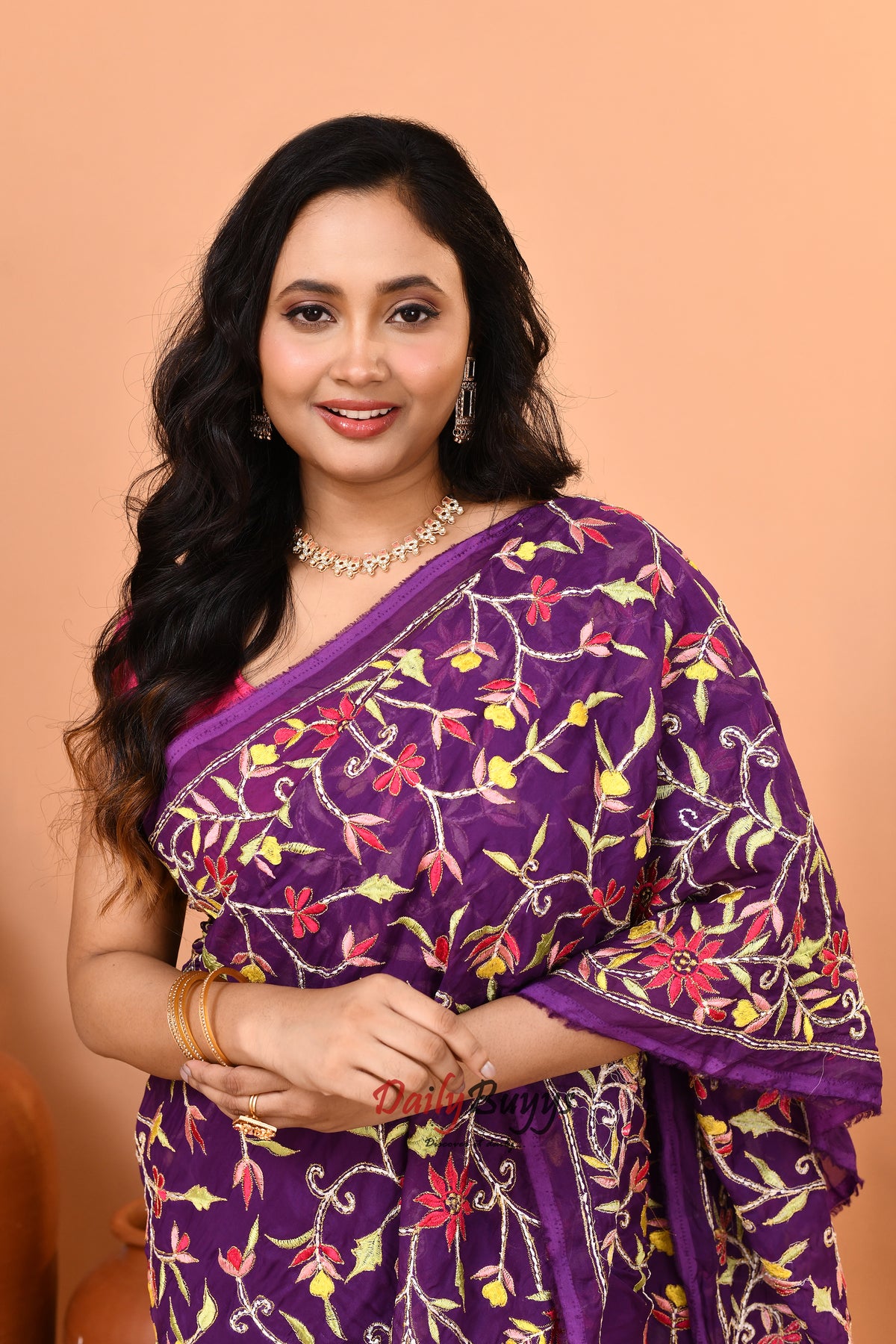 Exclusive Designer Embroidery Saree with Blouse piece