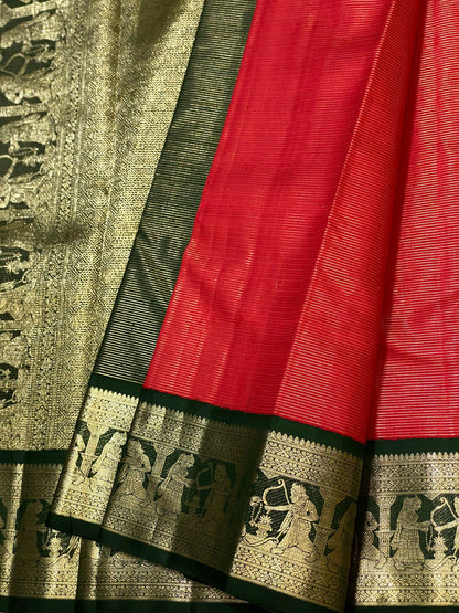 Pure Kanchipuram Handloom Bridal Silk Sarees 2 gram Zari vaira oosi With Silk Mark Certified 27500/-