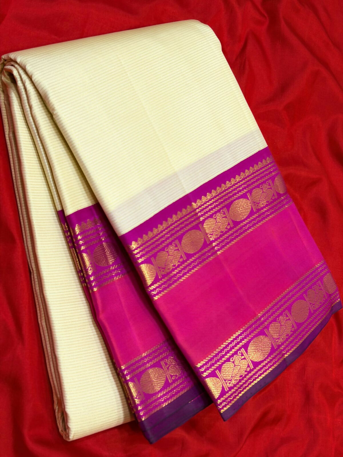 Pure Kanchipuram Handloom Bridal Silk Sarees 2 gram Zari vaira oosi With Silk Mark Certified 27500/-