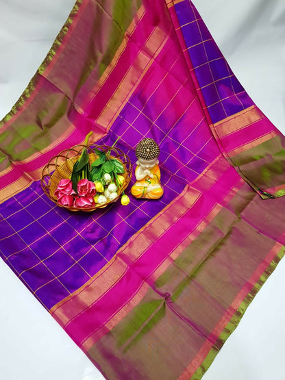 uppada pattu ,Anchu malupu&Anuska checks sarees 💐💐 🌹Good quality 💐👌👌👌 Fabric: uppada pattu/pattu Price *5000+$*