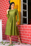 Indo Western Olive Green Dress