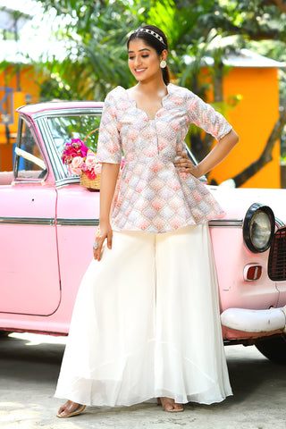 Peplum Top Pant Set  Trendy dress outfits, Fashion attire, Dress indian  style