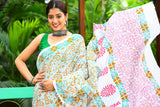 Multi Design Block Printed Pure Kerala Cotton Sarees