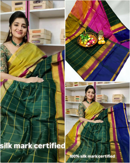 uppada pattu ,Anchu malupu&Anuska checks sarees 💐💐 🌹Good quality 💐👌👌👌 Fabric: uppada pattu/pattu Price *5000+$*