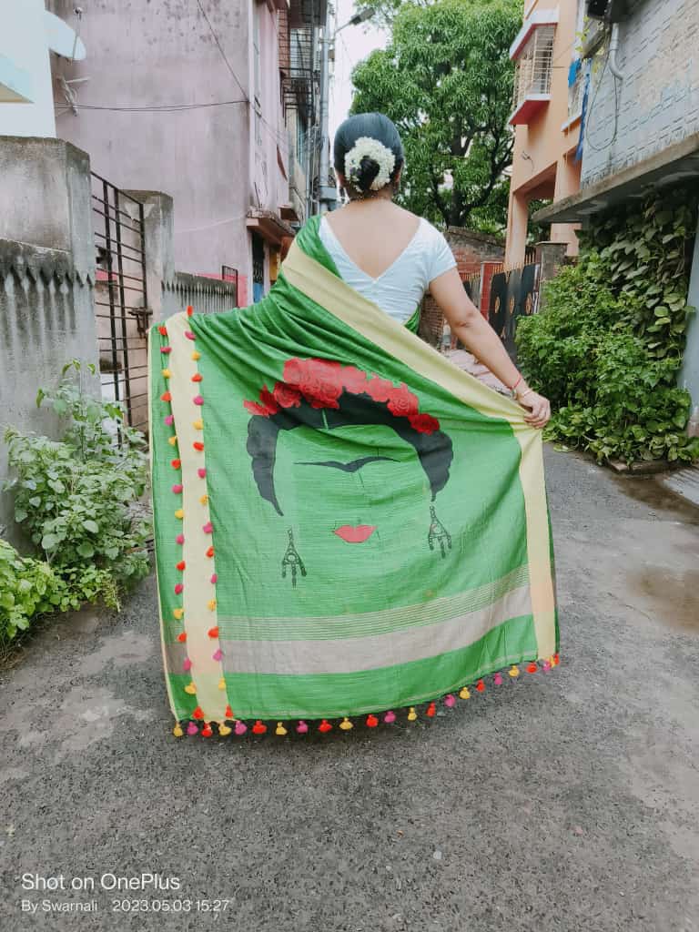 Lime Green Pure Handloom Cotton - Dailybuyys