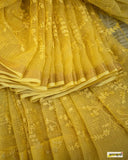 Minion Yellow Pure Linen Saree