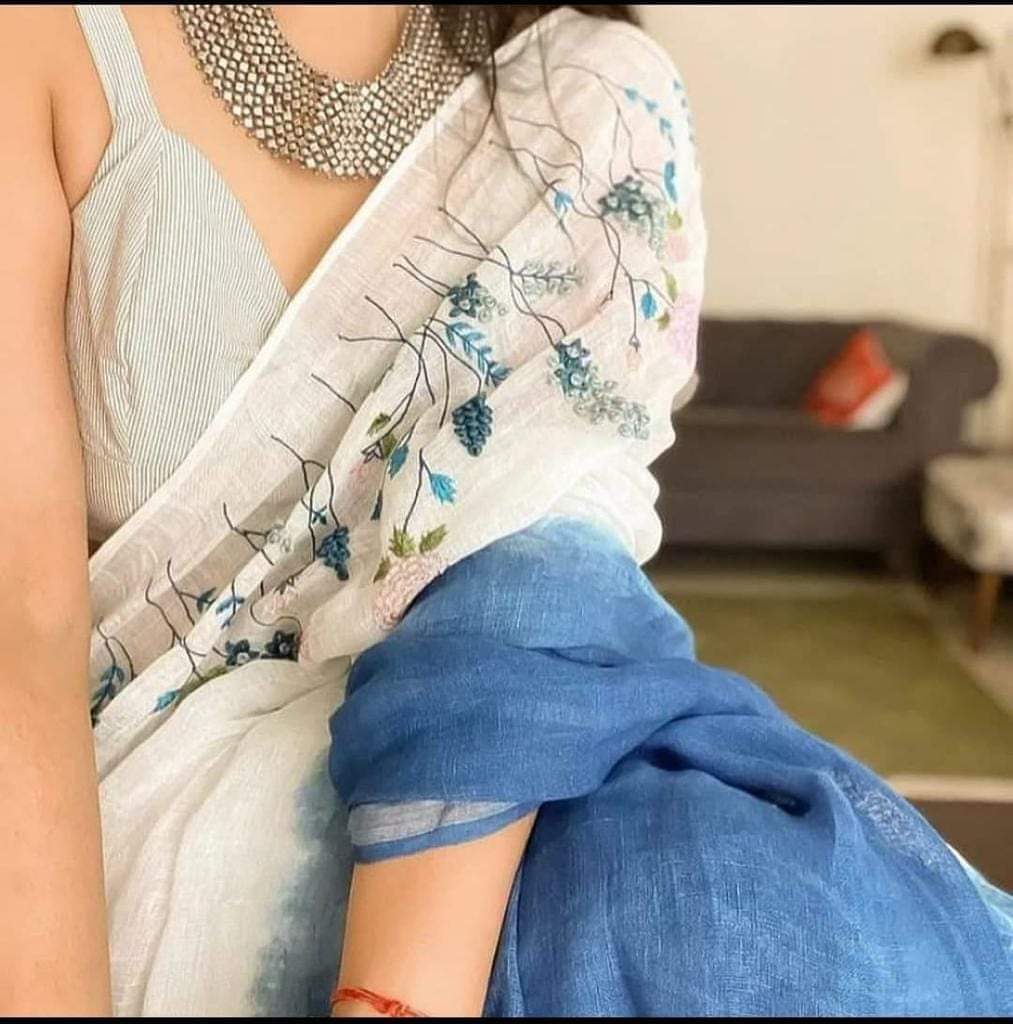 Embroidery Work Saree