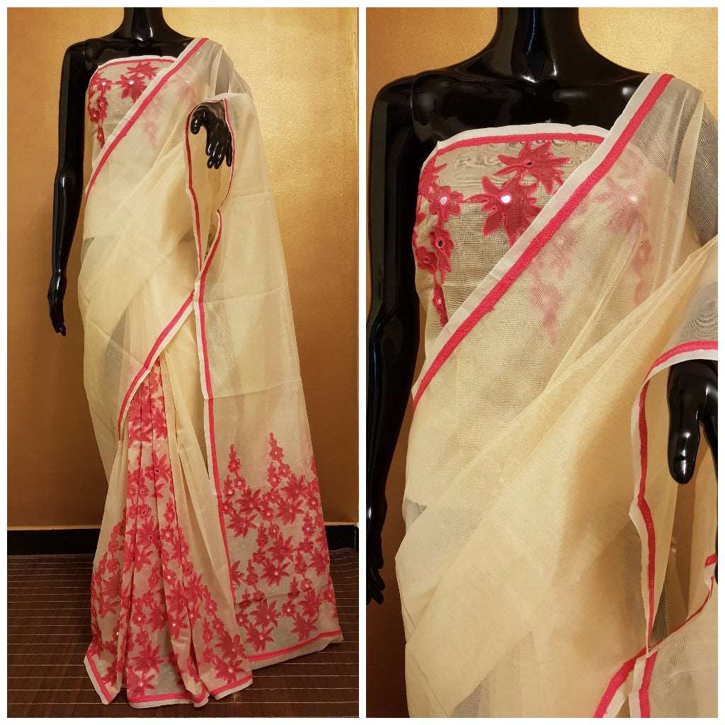 Beige Kota Silk Sarees