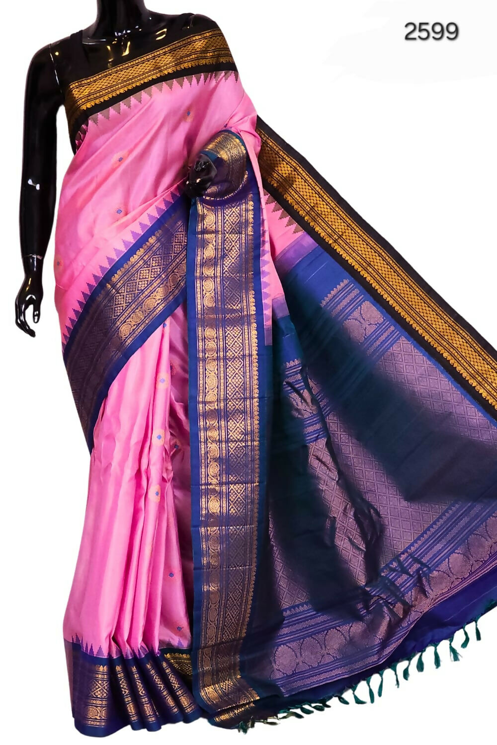 Handloom Gadwal pure silk sarees with kuttu borders contrast pallu and blouse........💛💛💛 Silk mark certified products Price : 23499+ ship each 👇