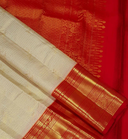 Pure Kanchipuram Handloom Silk Sarees, Korvai vaira oosi