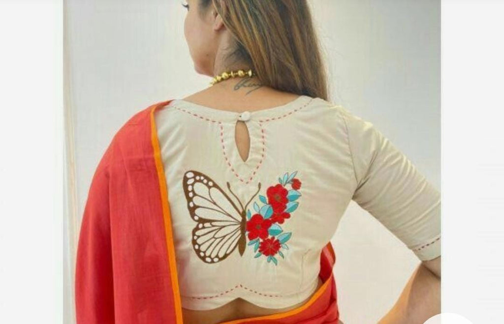Beautiful Embroidery Design Blouse Get Extra 10% Discount on All Prepaid Transaction