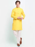 Yellow Punjabi & Kurta Set For Men