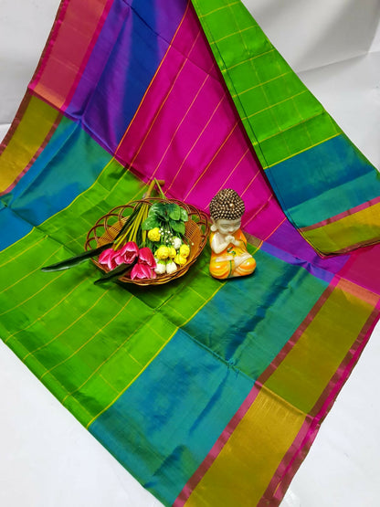 uppada pattu ,Anchu malupu&Anuska checks sarees 💐💐 🌹Good quality 💐👌👌👌 Fabric: uppada pattu/pattu Price *5000+$*