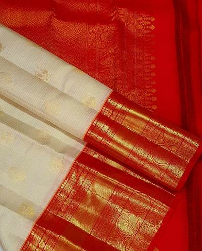 Pure Kanchipuram Handloom Silk Sarees, Korvai vaira oosi