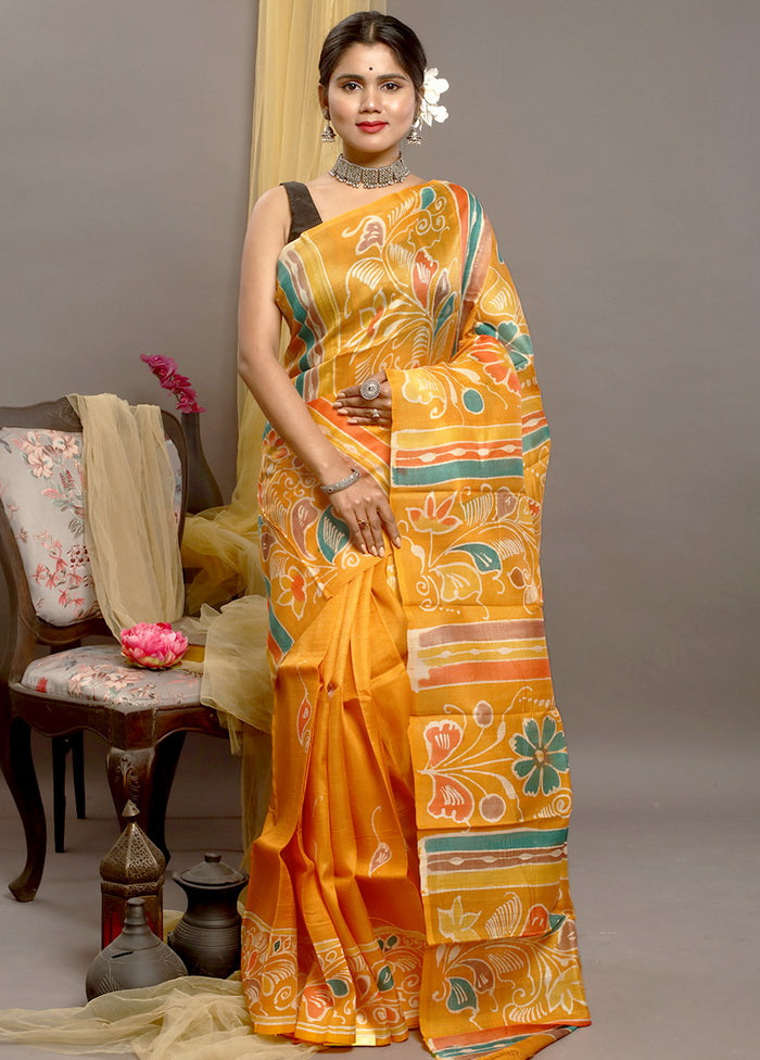 Buy Online Yellow Paithani Silk Saree in India - ikshha.com