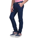 Men's Stretchable Basic Solid Blue Jeans Get Extra 10% Discount on All Prepaid Transaction