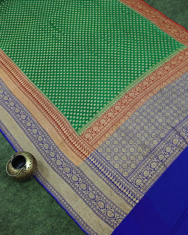 Green Georgette Banarasi Saree