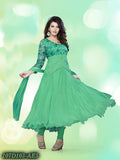 Green Semi-Stitched Georgette Santoon Chiffon Santoon Anarkali Salwar