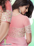 Pink Semi-Stitched Georgette Chiffon Santoon Salwar