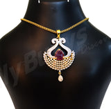 Beautiful white and red stone designed 2 Jewellery Sets - Dailybuyys