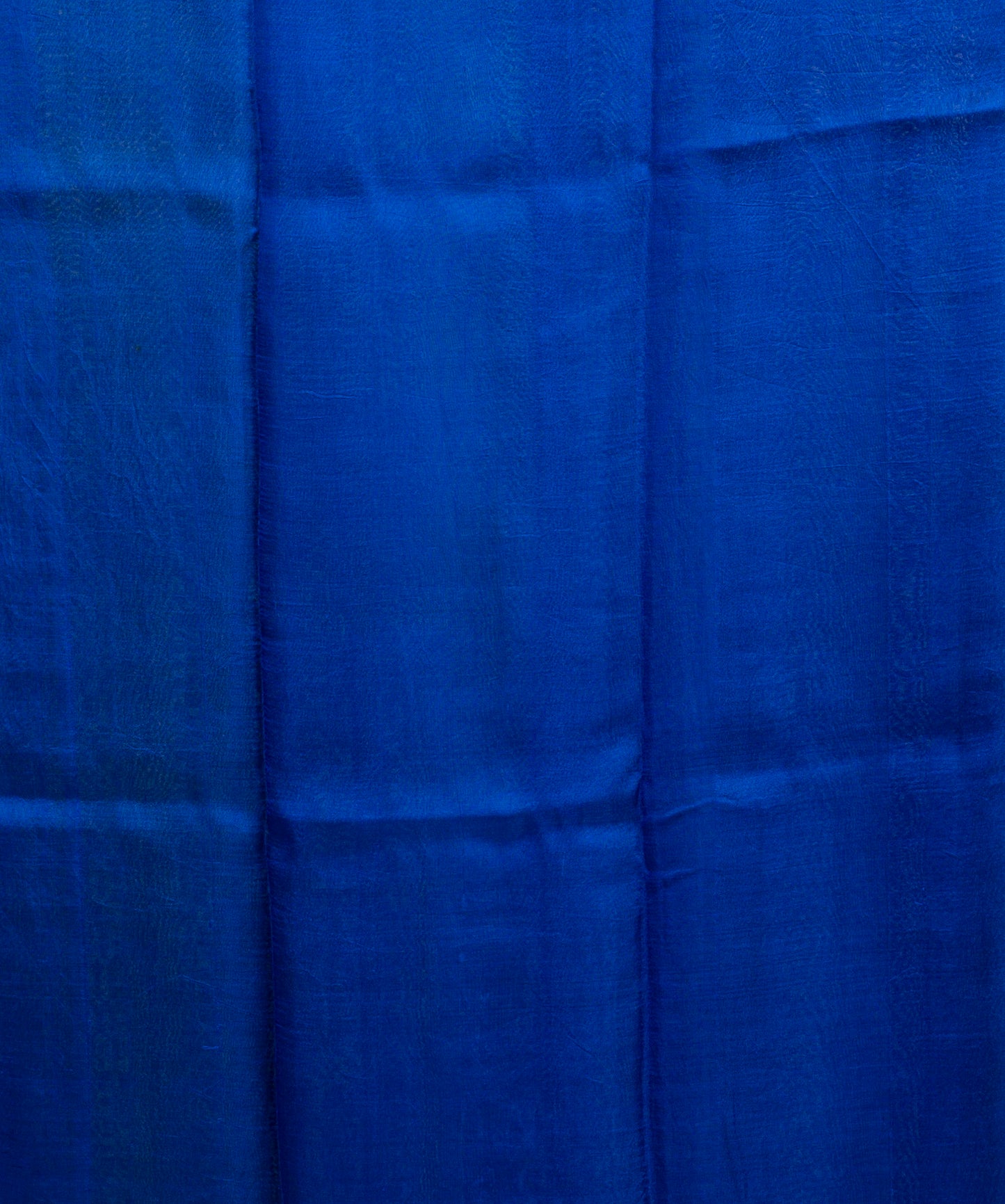 Blue Block Printed Pure Silk Mark Certified Bishnupuri Silk Sarees