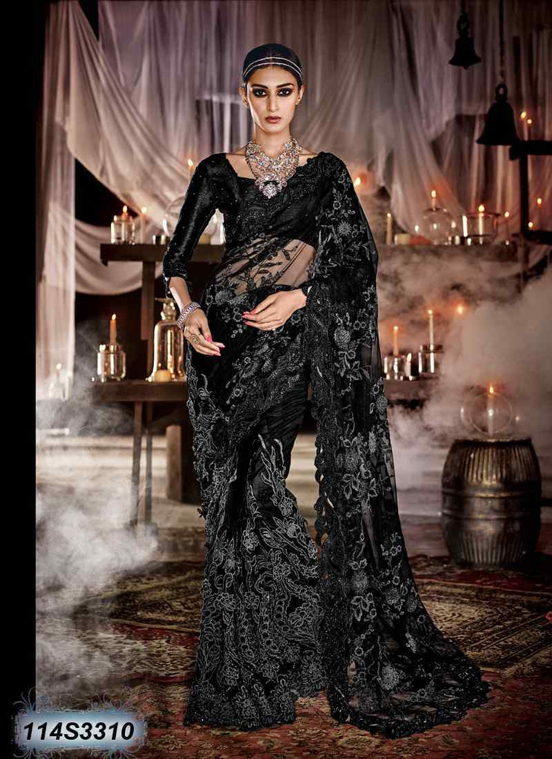 Black Net Sarees