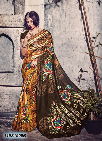 Brown Bhagalpuri Silk Sarees