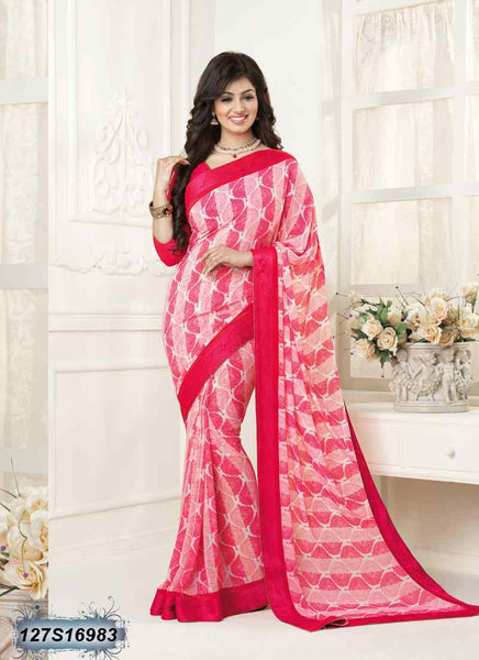 Pink Georgette Sarees