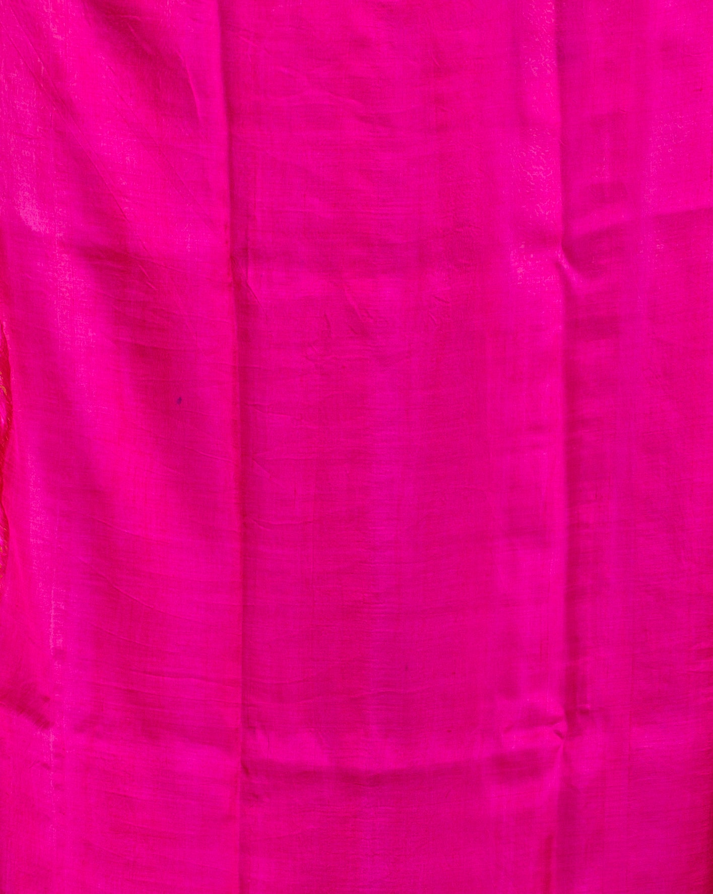 Orange Pink Block Printed Pure Silk Mark Certified Bishnupuri Silk Sarees