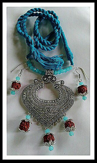 Sky Blue & Oxidise Silver Jewellery - Dailybuyys