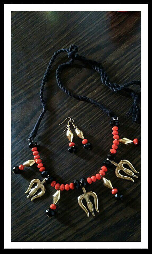 Blue & pink Oxidise Silver Jewellery - Dailybuyys