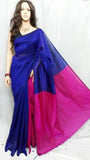Blue & Pink Bengal Handloom Silk Sarees
