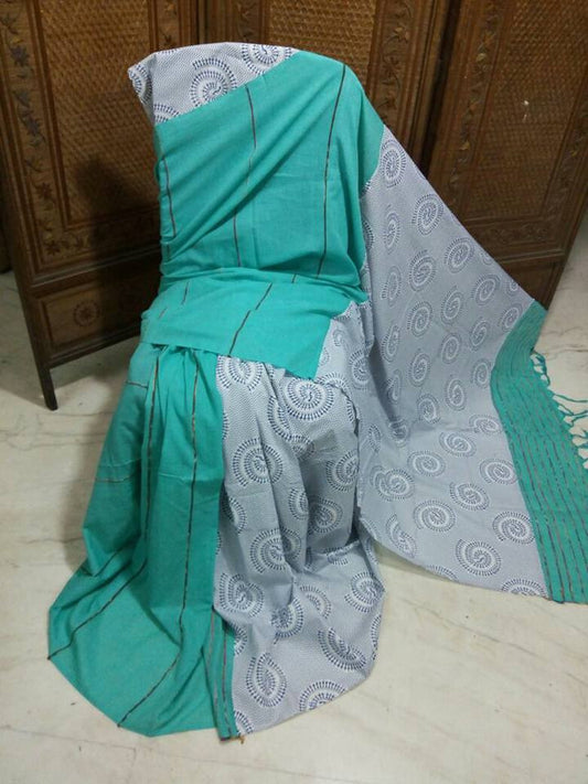 Blue & Grey Khesh Sarees - Dailybuyys
