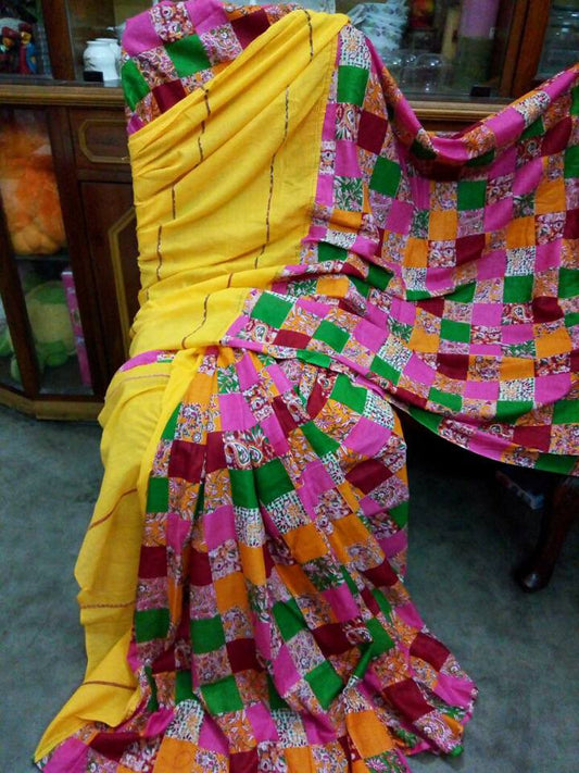 Yellow Khesh Sarees - Dailybuyys