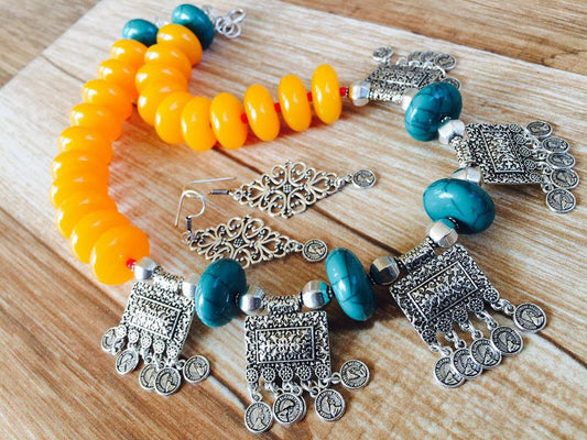 Yellow German Silver Jewellery - Dailybuyys