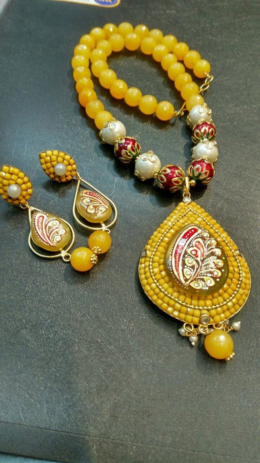 Yellow 1 Oxidise Silver Jewellery - Dailybuyys