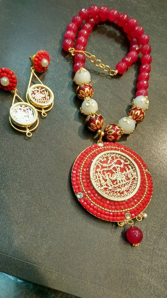 Pink 2 Oxidise Silver Jewellery - Dailybuyys