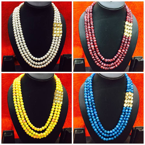 Red & White Mixd Beads Mala Get Extra 10% Discount on All Prepaid Transaction
