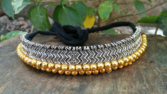 Black & Gold finish German Silver Jewellery - Dailybuyys