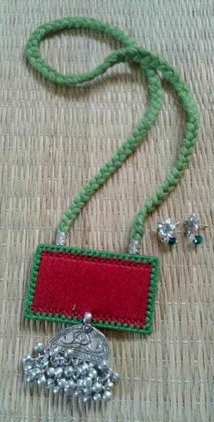 Green & Red Handcrafted Necklaces