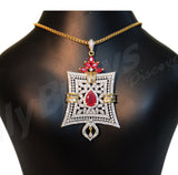 Beautiful white and red stone designed Jewellery Sets - Dailybuyys