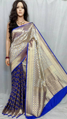 Blue Banarasi Silk Sarees