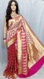 Pink & Golden Banarasi Silk Sarees