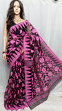 Pink & Black Dhakai Jamdani Sarees