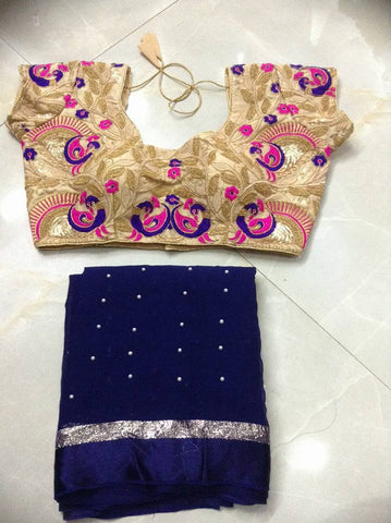 Beige & Rani Coloured ,Blue Designer Stitched Blouses Get Extra 10% Discount on All Prepaid Transaction