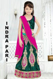 Indra Pari Green Kids Lehenga Girls Clothing Get Extra 10% Discount on All Prepaid Transaction