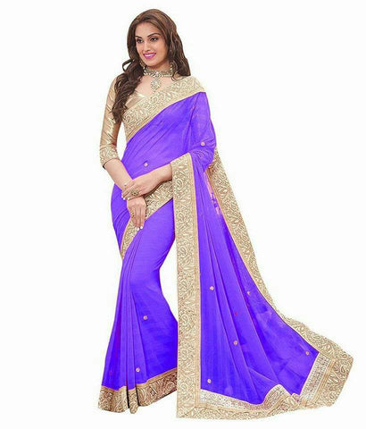 Violet Georgette Sarees