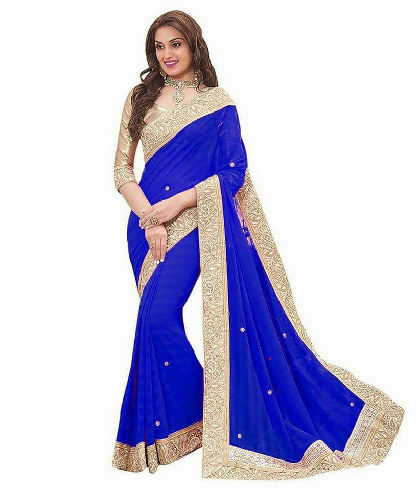 Blue Georgette Sarees